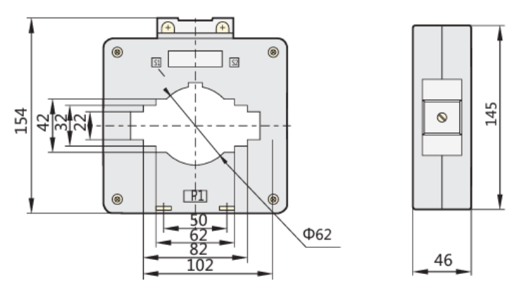 Transformador de Corriente CHINT BH‑0.66 100I 2500/5 A Clase 0.5S – Código 2901250CH