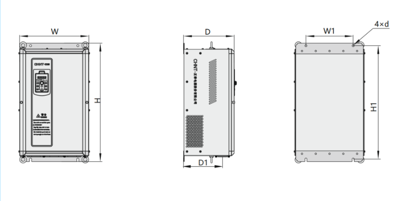 Variador de Frecuencia CHINT NVF2G-5.5/TS4 5,5 kW 13 A Trifásico 380 V con PID y Control Vectorial – Par Constante – Código 131007538CH
