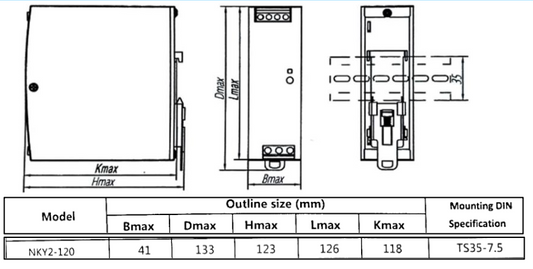 Fuente de Poder CHINT NKY2-240-24 24 V DC 10 A 240 W Entrada 90–264 V AC Montaje en Riel DIN – Código 610924100CH