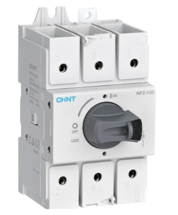 Seccionador a Riel DIN CHINT NF2-125/3DIR 125A 3 Polos Manilla Gris AC-23A 415V – Código 170830125CH