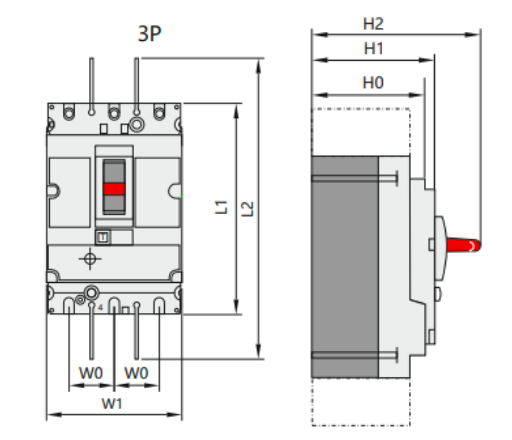 Interruptor de Caja Moldeada CHINT NM8S-1250H 3P 1250A 70kA 415V – Código 072267312CH