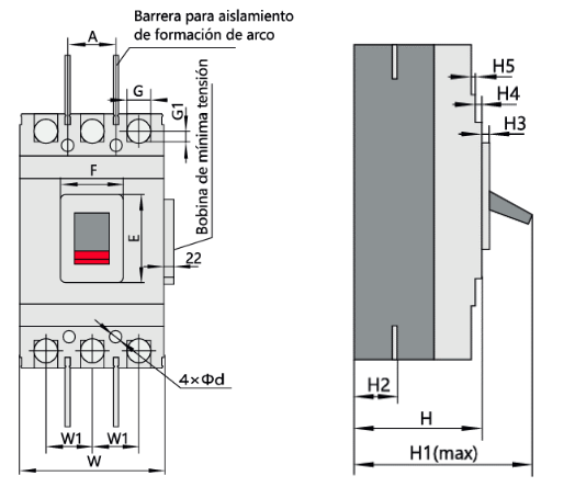 Interruptor de Caja Moldeada CHINT NM1-1250H 3P 1250A 65kA 415V – Código 072147312CH