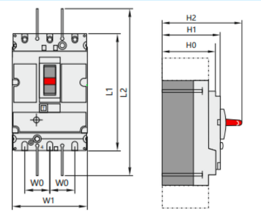 Interruptor Automático CHINT NM8-800H 3P 630 A 415 V 70 kA Ajuste 0.8–1 In – Código 072236363CH