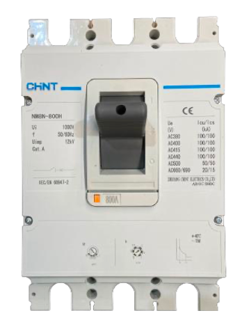Interruptor Termomagnético CHINT NM8N-800H 3P 800A 415V 0.7–1In – Código 07023020800CH