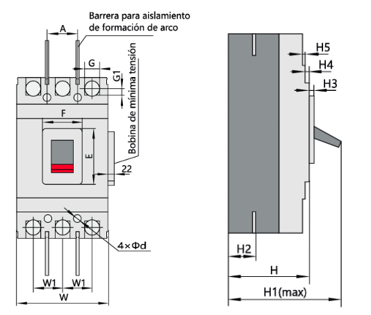 Interruptor Termomagnético CHINT NM1-800H 3P 800A Fijo 415V 60kA – Código 072136380CH