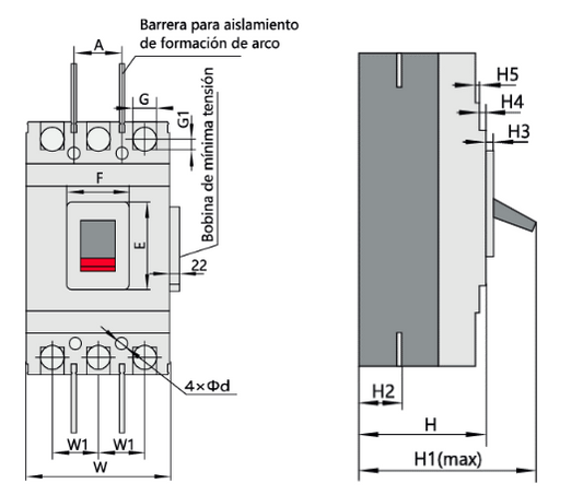 Interruptor Termomagnético CHINT NM1-800H 3P 800A Fijo 415V 60kA – Código 072136380CH