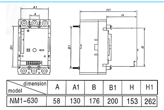 Mando Motor CHINT NM1-630 400V AC – Código 072204341CH