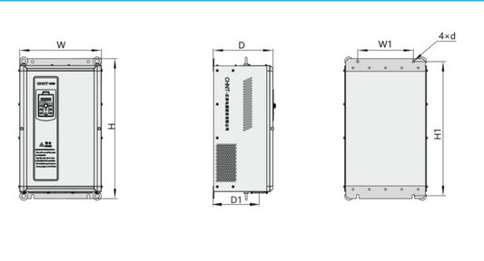Variador de Frecuencia CHINT NVF2G-3,7/TD2 3,7 kW 1F/3F 220V con PID y Torque Constante – Código 13070522CH