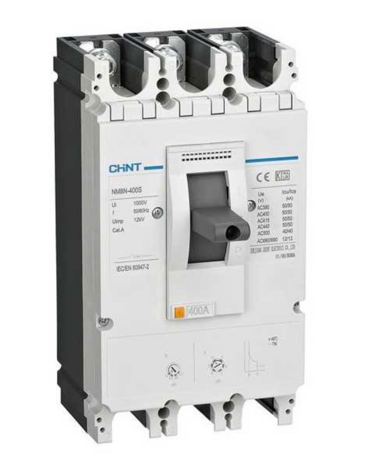 Interruptor Termomagnético CHINT NM8N-400S 3P 400A 415V 0.7–1In – Código 07023020400CH