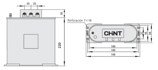 Condensador Trifásico CHINT BZMJ 0.4-20-3 20 kVAR 400 V 50 Hz – Código 150320040CH