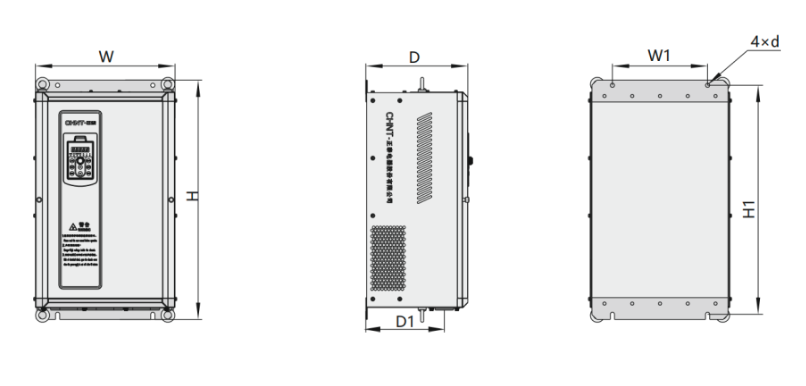 Variador de Frecuencia CHINT NVF2G-3.7/TS4 3,7 kW 9 A 3F 380 V con PID – Código 131005038CH