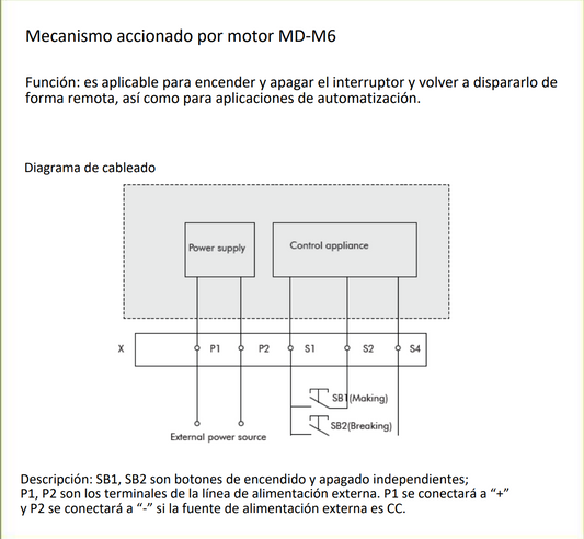 Mecanismo Motorizado CHINT NXM(S)-1000 DC220 V/AC230 V MD-M6 D3/A1 – Código 072120764CH