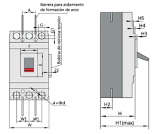 Interruptor Termomagnético MCCB Fijo NM1-630H 3P 500 A 50 kA – Código 072135350CH