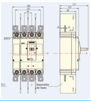 Interruptor Termomagnético CHINT NM8N-400S 3P 315A 415V 0.7-1In – Código 07023020315CH