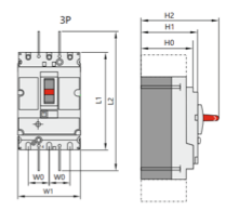 Interruptor Termomagnético MCCB NM8S-250S 3P 250 A 50 kA – Código 072263225CH