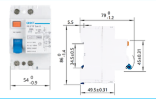 Interruptor Diferencial CHINT NL210 2P 63 A 30 mA Tipo B 10 kA – Código 0702263030CH