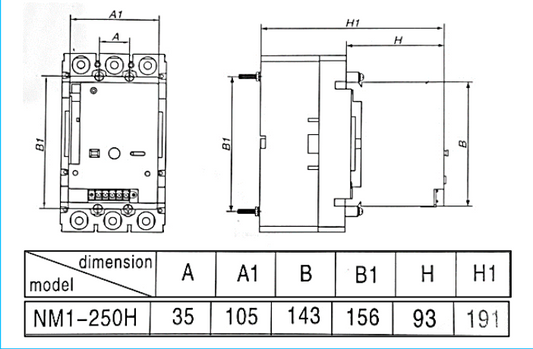 Mecanismo Motorizado CHINT para NM1-250 AC400V – Código 072204241CH