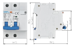 Interruptor Diferencial CHINT NB4LE-AFD 2P 10A 30 mA Tipo A con AFD y Curva C – Código 07121210CH