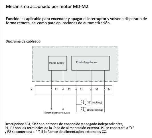 Mecanismo de Accionamiento Motorizado CHINT MD-M2 A1 S para NXM-160(S) DC220V/AC230V – Código 072120724CH