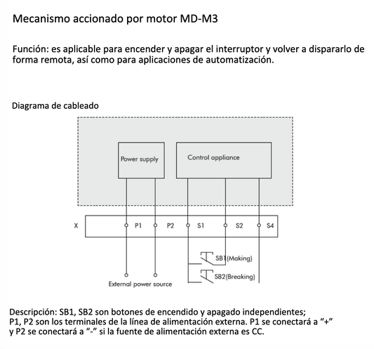 Mecanismo de Accionamiento Motorizado CHINT MD-M3 D3/A1 para NXM(S)-320(250) DC220V/AC230V – Código 072120734CH