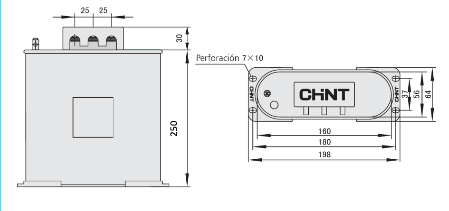 Condensador Trifásico CHINT BKMJ 40 kVAR 400V 50Hz Tipo Caja – Código 15034040CH