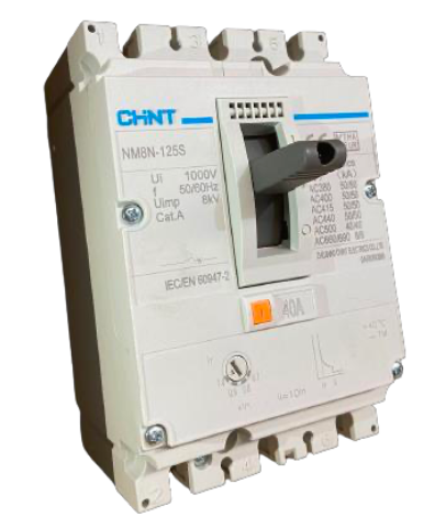 Interruptor Termomagnético CHINT NM8N-125S 3P 40A 415V 25kA – Código 07023020040CH