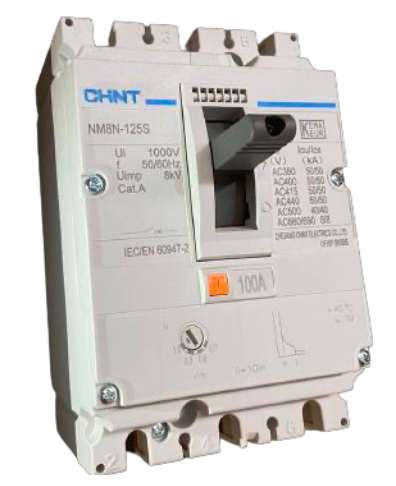 Interruptor Termomagnético CHINT NM8N-125S 3P 100A 50 kA 415 V – Código 07023020100CH