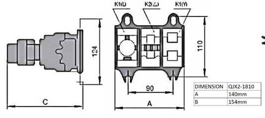 Kit de Partida Estrella-Delta CHINT QJX2-25 11 kW 380V Control 220V – Código 1108002CH