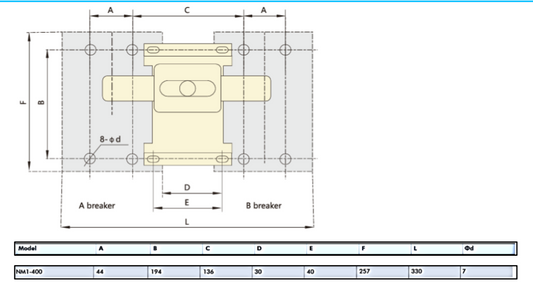 Enclavamiento Mecánico CHINT para Interruptores Automáticos NM1-400 3P – Código 072103140CH