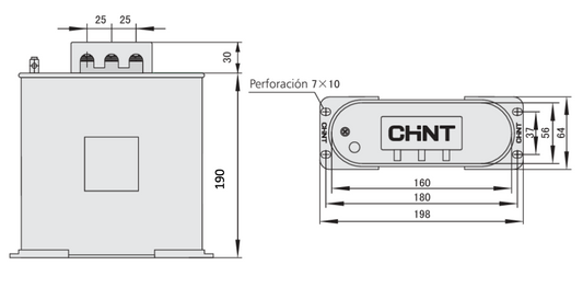 Condensador Trifásico CHINT BZMJ 15 kVAR 400 V 50 Hz – Código 150315040CH