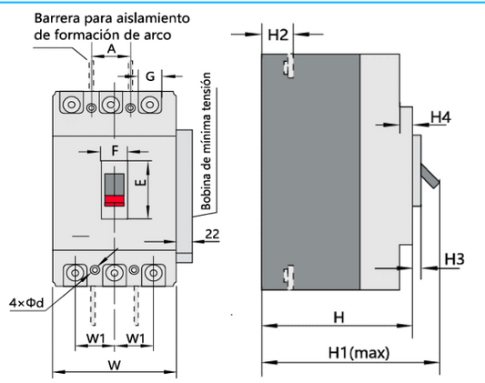Interruptor Automático CHINT NM1-63H 3P 16A 35kA Fijo – Código 072141216CH