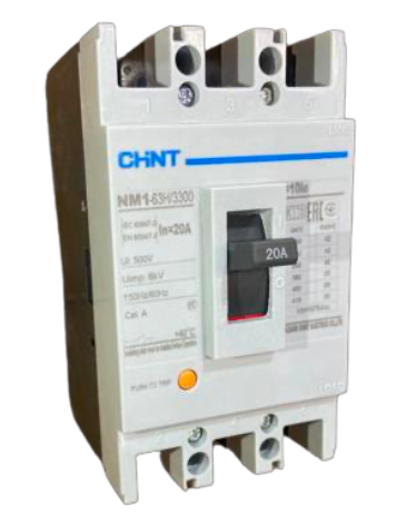 Interruptor Automático CHINT NM1-63H 3P 20A 35kA Fijo – Código 072141220CH