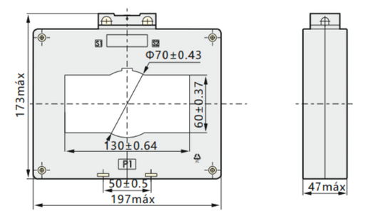 Transformador de Corriente CHINT BH-0.66 4000/5A 0.5 Clase 1 – Código 2901400CH