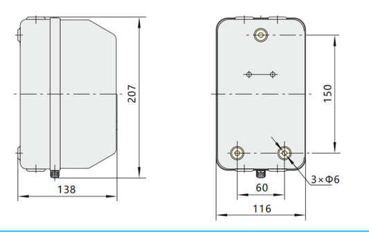 Partidor Directo CHINT NQ2-15P/4 15kW 32A IP40 Control 220VAC sin Relé Térmico – Código 110732221CH