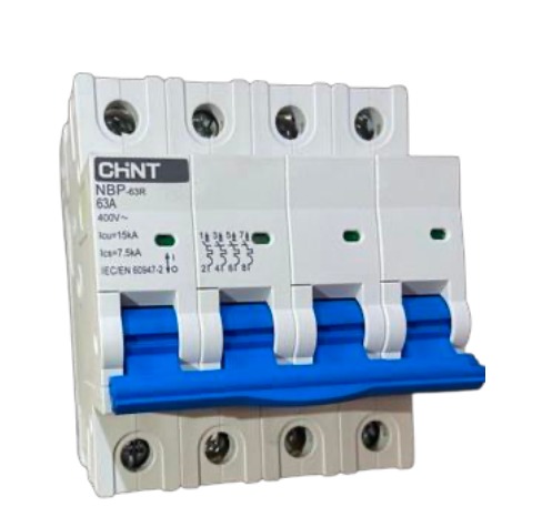 Interruptor Modular CHINT NBP-63R 4P 63A 15kA a Riel DIN – Código 07030463CH