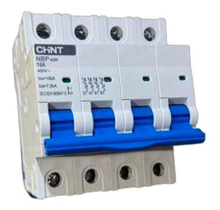 Interruptor Termomagnético CHINT NBP-63R 4P 16A 15kA – Código 07030416CH