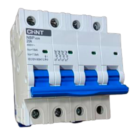 Interruptor Termomagnético CHINT NBP-63R 4P 20A 15kA – Código 07030420CH