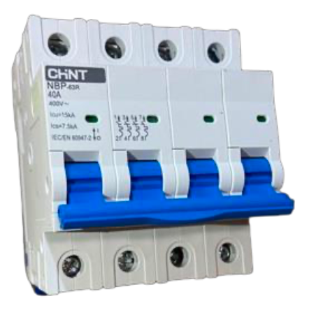 Interruptor Termomagnético CHINT NBP-63R 4P 40A 15kA – Código 07030440CH