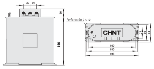 Condensador Trifásico CHINT BZMJ 10kVAR 400V 50Hz – Código 150310040CH