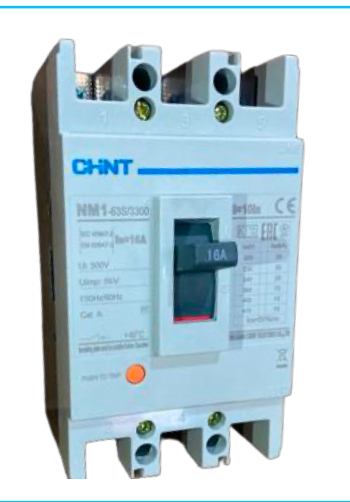 Interruptor Automático MCCB CHINT NM1-63S 3P 16A 15kA Fijo – Código 072131216CH