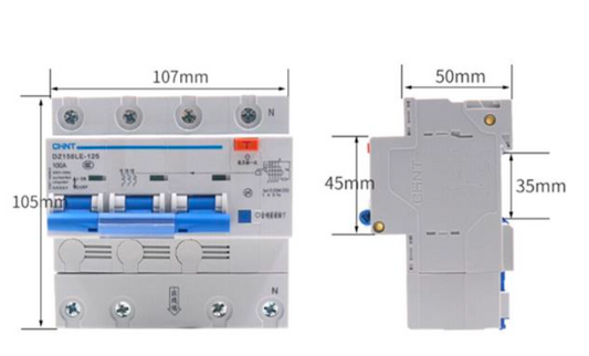 Interruptor Diferencial CHINT DZ158LE 4P 100A 300mA 6kA – Código 070251030CH
