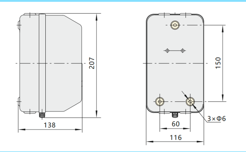 Partidor Directo CHINT NQ2-15P/3 11 kW 25 A 220 V AC en Caja IP40 sin Relé Térmico – Código 110725221CH