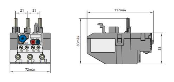 Relé Térmico CHINT NR2-93 55–70A para Contactor NC1 40–95A – Código 05011700CH