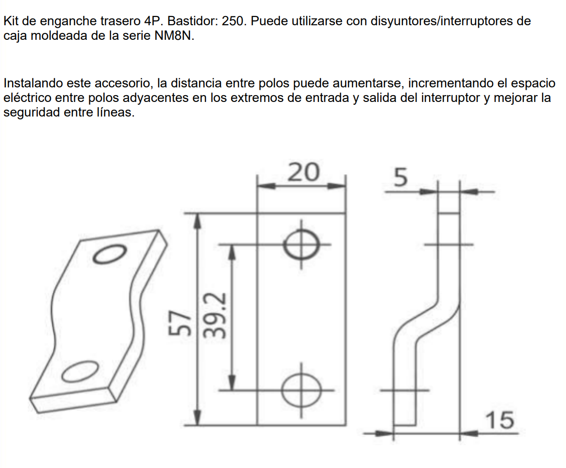 Terminales extendidos CHINT FCP22-M8 4P para NM8N-250 – Código 0722054025CH