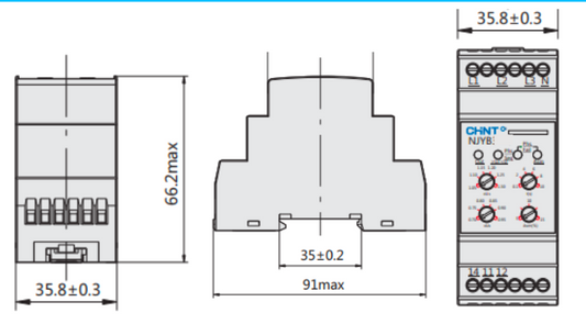 Relé de Asimetría CHINT NJYB3-8 380V – Código 0506032CH