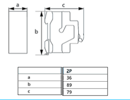 Interruptor a riel DIN CHINT NBP-63R 2P 16A 15kA – Código 07030216CH