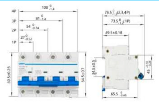 Interruptor Termomagnético CHINT DZ158-125 3P 80A 10kA 400V – Código 07011080CH