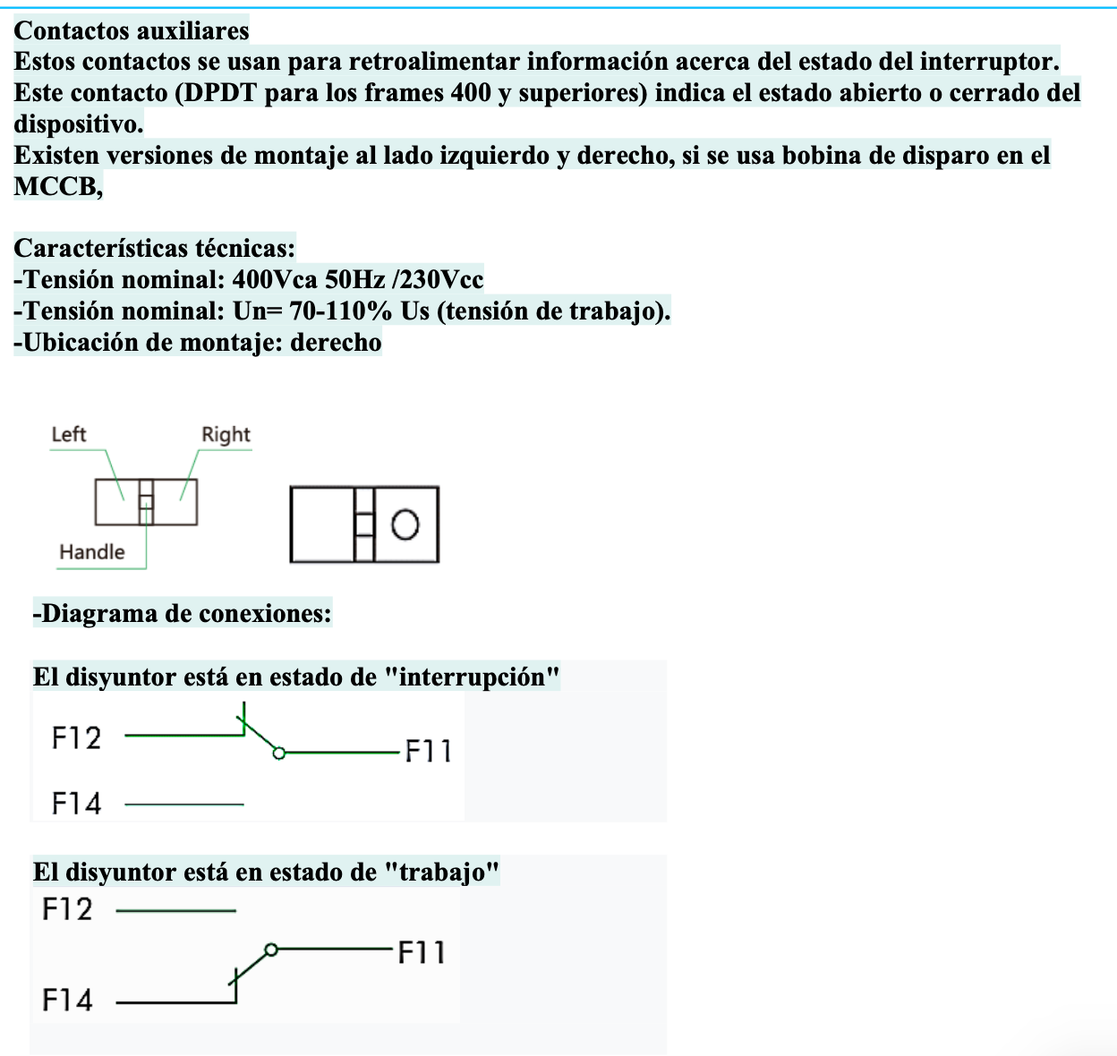 Contacto Auxiliar CHINT NM1-800 2CO Derecho – Código 072100181CH