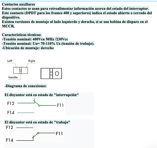 Contacto Auxiliar CHINT NM1-800 2CO Derecho – Código 072100181CH