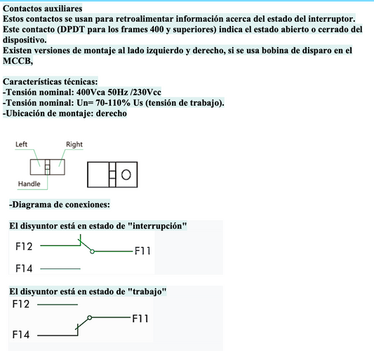 Contacto Auxiliar Lateral Derecho CHINT NM1-630 2CO – Código 072100164CH